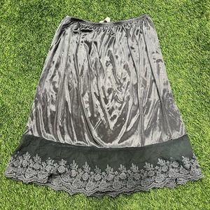 Womens O2 Collections Gray Silky Slip Skirt